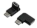 Right Angle USB C Adapter,Ruaeoda USB C 90 Degree Adapter Type C Male to Female Adapter (2-Pack) Right & Left Angled 90 Degree Extension Adapter for Laptop & Tablet & Mobile Phone,MacBook Pro Air primary