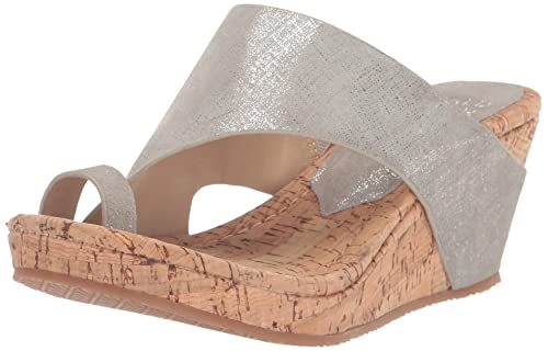 Donald Pliner Women's Gyer Wedge Sandals, Size 10, Light Pewter