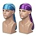 Silky Durag Headwraps (2PCS) with Extra Long Tail and Wide Straps for 360 Waves