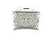 Victorian Decor Facial Tissue Box Holder Cover Bathroom Office, Silver Plastic Tissue Holder