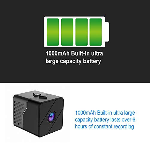 Mini Spy Camera Hidden Camera Conbrov HD33 1080P Indoor Home Security Camera Nanny Cam Built-in Battery Motion Detection Night Vision Home Office