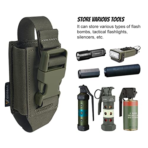 IDOGEAR Tactical Flashlight Holder Molle flashbang Pouch Magazine Pouch