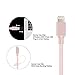 iPhone Charger Cable, LUXEAR 3 Pack 3ft 6ft 10ft Lightning to USB Cables Charging Cord Charge and Sync for iPhone 7, 6s, 6s Plus, 5s, 5, SE, iPad air 2 iPad mini，Pink Rose Gold