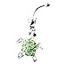 Belly Button Rings - Green Tortoise Turtle Belly Rings Surgical Steel Navel Rings 14G Body Piercing Jewelry for Women