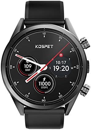 QINGPISHU Kospet HOPE Dual 4G 3+32G IP67 Waterproof 1.39-inch Ceramic bezel Smart Watch with Detachable Silicone Strap, Amoled Display, Support GPS +GLONASS Dual Positoning System& Heart Rate Watch