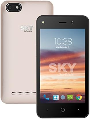 SKY Devices. Platinum 4.0 -Global Smartphone. WVGA TN, 4 inch. GSM Unlocked, 4G, HSDPA 21Mbps, 1.2GHz Quad Core, Dual SIM, Android 6 Marshmallow, 4GB ROM, 512MB RAM, Camera of 5MP, 1.3MP- (Silver)
