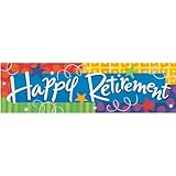 Amscan Colorful Happy Retirement Giant Party Sign Banner, 65