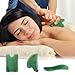 AHIER 3 Pack Jade Scraping Massage Tool, Natural Jade Message Board for Face and Body, Facial Lifting Tool for Lift The Skin, Relax Muscles, Relieve Stress (Green)