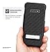 Encased Belt Case with Kickstand Compatible with Galaxy S10 Plus (2019 Slimline Series) Ultra Thin Cover w/Rotating Holster Clip (for Samsung Galaxy S10+) Black
