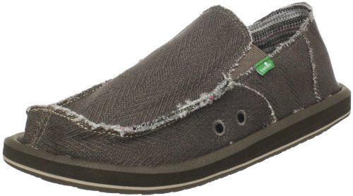 Sanuk Men's Hemp Slip-On,Olive,10 M US