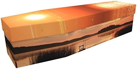 Pictorial Cardboard Coffin / Casket - Landscape / Scenic Design - COME SUNDOWN - (Internal size 5'8" x 20")