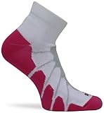 Sox Sport Plantar Fasciitis Arch Support Low Cut Running, Gym Compression Socks,White/Pink, Medium - SS4011