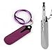 2 Pcs For E-Cig Shisha Pen Holder Neck Strap Lanyard PU Leather Pouch for Ego Cigarette Purple