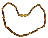 NATURAL Hazelwood and Baltic Amber REFLUX and TEETHING Necklace (UNISEX) by UMAI -Unpolished (RAW) LEMON-