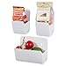 Wallniture Origami Multipurpose Wall Mounted Drawer Organizers for Office, Kitchen and Nursery White, Recycled Plastic, Various Sizes, Set of 3, Assembly Required