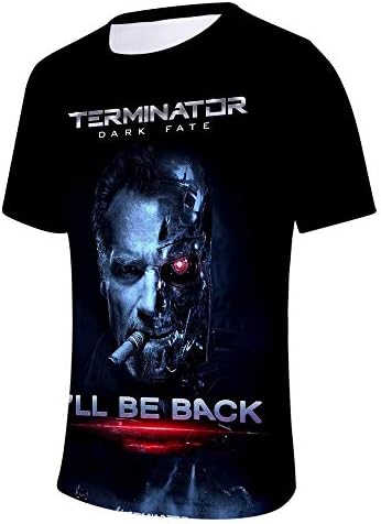 T-Shirt 3D Tops Fashion-T-Shirts Undershirts Short Sleeve Unisex Novelty Costume HD Anime Printing Terminator Dark Fate