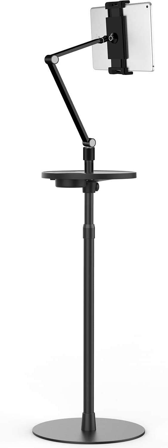 Thingy Club Tablet Floor Stand, Holder for iPad,Applicable to 3.5~6 inch Smart Phone and 7~10 inch Tablet Such as iPad, iPhone X, iPad Pro,iPad Mini, iPad Air 1-2 / iPad 2-4 (Black)