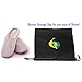 RelaxedFoot Slippers | Organic Cotton & Memory Foam | 1 Pair with Storage Bag (Large, Blue)