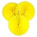 Amscan Pretty and Fun Hanging Round Mini Fan Party Decoration, Sunshine Yellow, Paper, 6