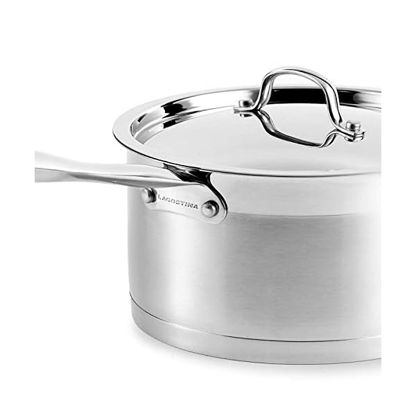 Lagostina’s Commercial Capsule Technology Stainless Steel Kitchen Pots and Pans Set, 12 piece