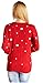 V28 Women's Christmas Reindeer Snowflakes Sweater Pullover (Tag XL (US size 12), Red-ReerFace)
