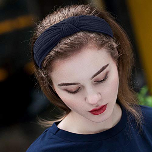 JOYPEA 10 Knotted Headbands For Women Girl 10 Colors Soft Knitted Headbands For Women's Hair Turban Headbands For Women - Thumbnail 6