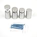 HUAZI Brand Aluminum sign standoff 3/4'' diametre x 1'' matt silver finish, for acrylic ,glass or other hard panel material, 4pcs pack