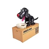 Just us Choken Bako Dog Bank Robotic Coin Munching Toy Money Box Black