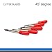 SN company 45 Degree Tungsten Steel Lettering Blade Vinyl Cutter Blades for Roland Cutting Plotter, Red Cap Pack Of 5, Vinyl Blades, US Cutters, Cricut blades