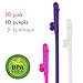 Penis Pecker Straws(Luminous, Pink, Purple)- Kitypartsy Supplies for Bachelorette, Girls Night Out, Hen Night, Bridal Shower and Bride to Be Party - 25 Pack