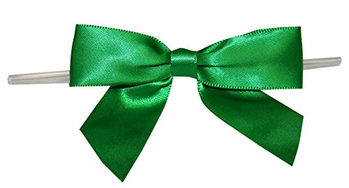 image for Reliant Ribbon 5170-51005-3X2 Satin Twist Tie Bows - Large Bows, 7/8 I