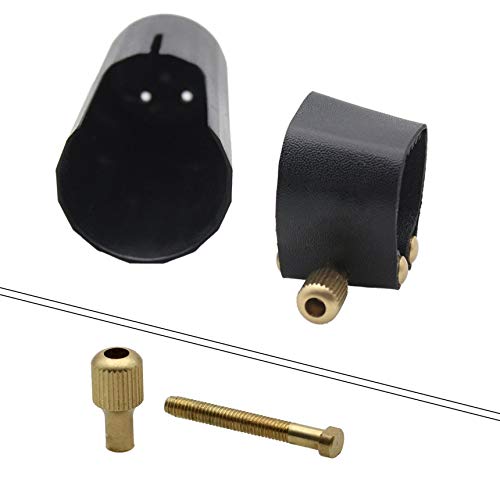 Compact Ligature Fastener for Alto Sax Saxophone Mouthpiece with Leather Clip Black