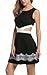 Zeagoo Round Neck Sleeveless A-line Stretch Mini Sexy Casual Party Dress (XXL, Black)