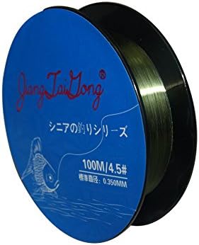 JIANGTAIGONG Monofilament Fishing Line,Superior Mono Nylon Fish Line Great Substitute for Fluorocarbon Fishs Line, 100 Meters Abrasion Resistant Fly Fishing Line for Freshwater(Green)