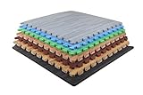 Incstores - Premium Soft Wood Interlocking Foam Tiles (Grey, 25 Tiles) - Excellent for Trade Show Flooring, Exhibit Flooring, Display Flooring, Conventions, Living Areas, Play Rooms, Yoga, Pilates and Other Light Aerobic/cardio Exercises