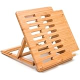 Lipper International 1887 Bamboo Expandable and Adjustable Ipad Stand, Brown