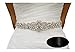 Bridal Belt Hand Rhinestone Wedding Belt Clear Crystal 16.5In Length with Black Ribbon for Wedding Party Dress
