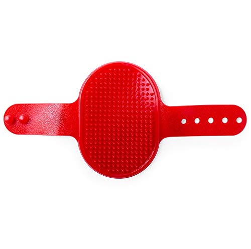 eBuyGB Rubber Pet Grooming Hair Fur Detangling Brush Comb Pad (Red)