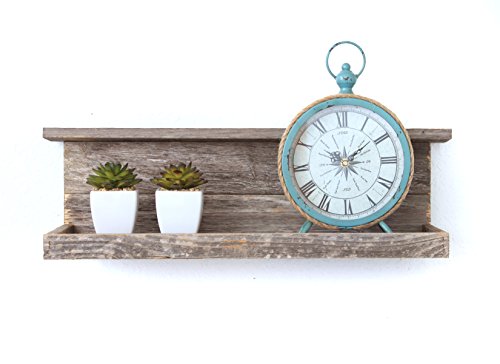 BarnwoodUSA Rustic Barnwood Shelf - 100% Up-cycled Reclaimed Wood (Weathered Gray)