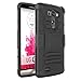 LG G3 Case (5.5 inch), Zenic(TM) Hybrid Dual Layer Armor Defender Full-Body Protective Case Cover with Kickstand & Belt Clip Holster Combo for LG G3 (Black)