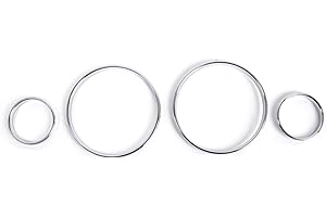 Riloer Dash Dashboard Trim Ring, Chrome Speedometer Gauge Dial Ring, Instrument Panel Ring, Speedometer Gauge Dial Rings Beze