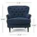 Christopher Knight Home CKH Diamond Tufted Fabric Club Chair, Dark Blue