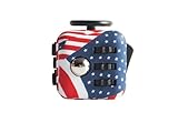 Whip It! Fidget Cube -Stylish American Flag Inspired Design!!! Fidget Toy for Anxiety, Stress, Depression, Relaxation, and Focus- Great for Students, Children, and Adults -US Seller!!!