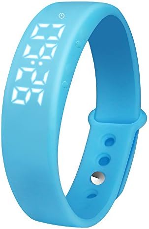 OKSPORT Smart Bracelet Watch Fitness Sports Activity Tracker Pedometers Long Standby Display Steps Distance Calories Burned Temperature Timer Health Sleep Monitor (Blue)