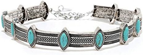 Gypsy Ethnic Retro Style Collar Choker Necklace Statement Bohemian Turquoise LOVE STORY ืnogluck