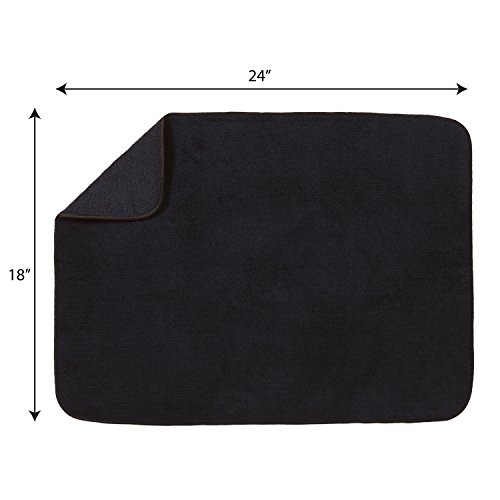 Kitchen Basics 554301 Dish Drying Mat, XL, Black