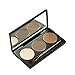 CCbeauty 3 Color Eyebrow Powder with Brush and Mirror Kit Eyebrow Concealer Cream Waterproof Brow Makeup Contour Palette,Light Brown
