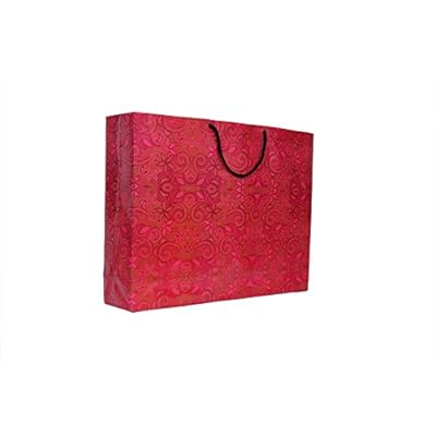 A&A Bags Printed Laminated Large Paper Bag (13X17X 4-Inch) - Pack of 10