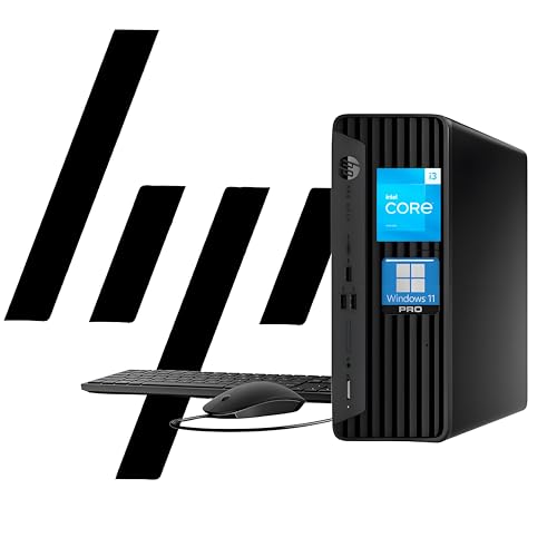 HP ProDesk 400 G9 SFF Business Desktop Computer, Latest 13th Gen Intel Core i3 CPU, 16GB RAM, 512GB PCle SSD, Dual 4K Display Support, USB-C, HDMl, RJ-45, Wi-Fi, Wired Keyboard & Mouse, Windows 11 Pro