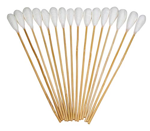 Tipton Power Swabs with Reliable Cotton Construction and 7.5" Bamboo Handle for Mess-Free Gun Cleaning, Gunsmithing and Shooting
